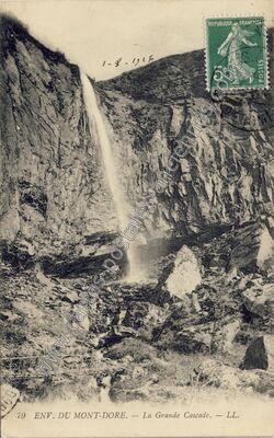 Carte postale ancienne La Grande Cascade — Mont-Dore (Puy-de-Dôme)