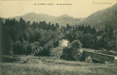 Carte postale ancienne Route du Sancy — Mont-Dore (Puy-de-Dôme)
