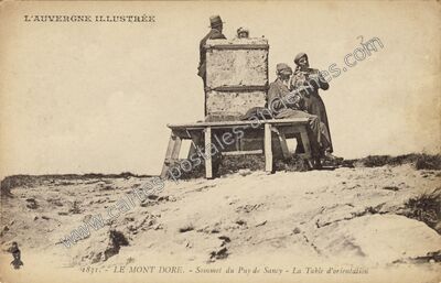 Carte postale ancienne Sommet du Puy de Sancy - La Table d'orientation — Mont-Dore (Puy-de-Dôme)