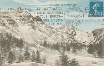 Carte postale ancienne L'Hiver en Auvergne — La Bourboule (Puy-de-Dôme)