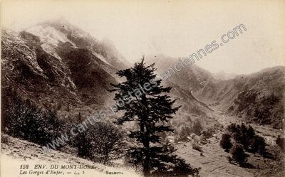 Carte postale ancienne Gorges d'Enfer — Nébouzat (Puy-de-Dôme)