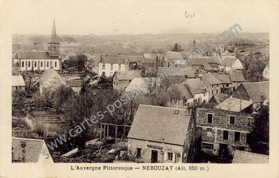 Carte postale ancienne L'Auvergne Pittoresque — Nébouzat (Puy-de-Dôme)