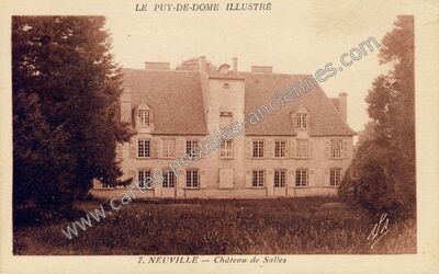 Carte postale ancienne Château de Salles — Neuville (Puy-de-Dôme)