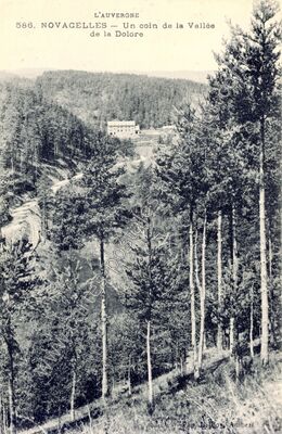 Carte postale ancienne Un coin de la Vallée de la Dolore — Novacelles (Puy-de-Dôme)