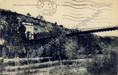 Carte postale ancienne Le Pont d'Orbeil — Orbeil (Puy-de-Dôme)