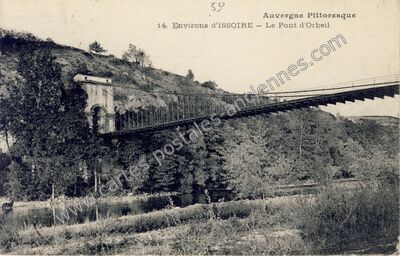 Carte postale ancienne Le Pont d'Orbeil — Orbeil (Puy-de-Dôme)