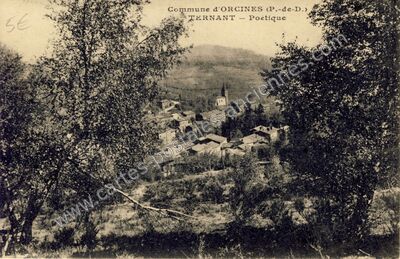 Carte postale ancienne Ternant — Orcines (Puy-de-Dôme)