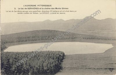 Carte postale ancienne Lac de Servieres — Orcival (Puy-de-Dôme)