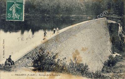 Carte postale ancienne Barrage de la Credogne — Palladuc (Puy-de-Dôme)