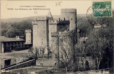 Carte postale ancienne Chateau de Pontgibaud — Pontgibaud (Puy-de-Dôme)