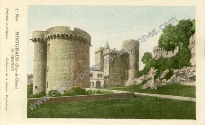Carte postale ancienne Le Château — Pontgibaud (Puy-de-Dôme)