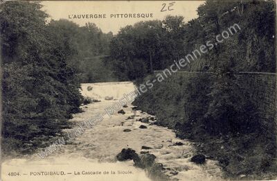 Carte postale ancienne La Cascade de la Sioule — Pontgibaud (Puy-de-Dôme)
