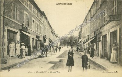 Carte postale ancienne Grand'Rue — Randan (Puy-de-Dôme)