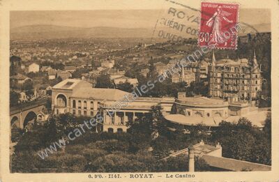 Carte postale ancienne Le Casino — Royat (Puy-de-Dôme)