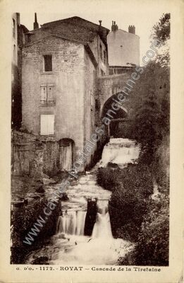 Carte postale ancienne Cascade de la Tiretaine — Royat (Puy-de-Dôme)