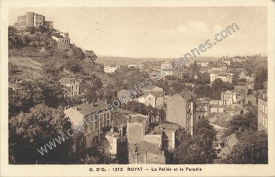 Carte postale ancienne La Vallée et le Paradis — Royat (Puy-de-Dôme)