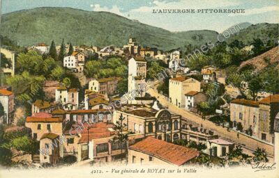 Carte postale ancienne Vue générale sur la Vallée — Royat (Puy-de-Dôme)
