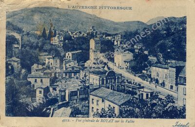 Carte postale ancienne Vue générale sur la Vallée — Royat (Puy-de-Dôme)