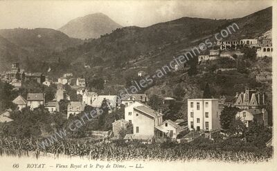 Carte postale ancienne Vieux Royat et le Puy de Dôme — Royat (Puy-de-Dôme)