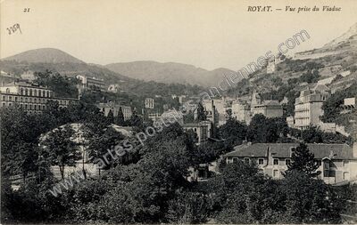 Carte postale ancienne Vue prise du Viaduc — Royat (Puy-de-Dôme)