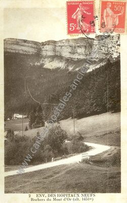 Carte postale ancienne Rochers du Mont d'Or — Saint-Anthème (Puy-de-Dôme)