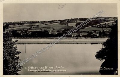 Carte postale ancienne Barrage de la Bouble vue générale — Saint-Éloy-les-Mines (Puy-de-Dôme)