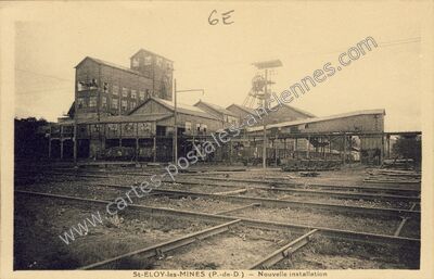 Carte postale ancienne Nouvelle installation — Saint-Éloy-les-Mines (Puy-de-Dôme)