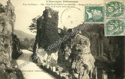 Carte postale ancienne Gorges de Chouvigny — Chouvigny (Allier)