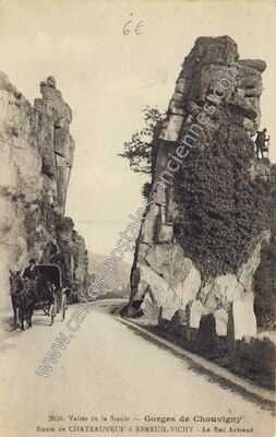 Carte postale ancienne Gorges de Chouvigny — Saint-Gal-sur-Sioule (Puy-de-Dôme)