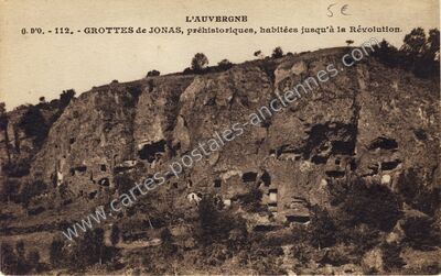 Carte postale ancienne Grottes de Jonas — Saint-Pierre-Colamine (Puy-de-Dôme)