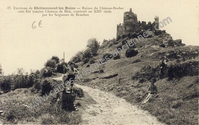 Carte postale ancienne Chateau Rocher — Saint-Rémy-de-Blot (Puy-de-Dôme)