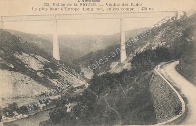 Carte postale ancienne Viaduc des Fades — Sauret-Besserve (Puy-de-Dôme)