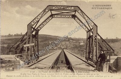 Carte postale ancienne Viaduc des Fades — Sauret-Besserve (Puy-de-Dôme)