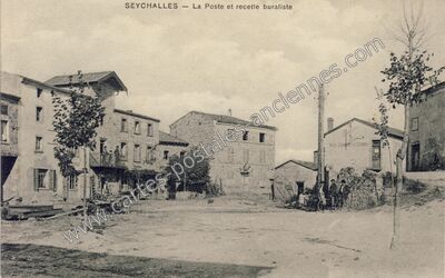 Carte postale ancienne La Poste et recette buraliste — Seychalles (Puy-de-Dôme)