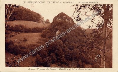 Carte postale ancienne La Roche Mandrin — Singles (Puy-de-Dôme)