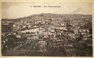 Carte postale ancienne Vue Panoramique — Thiers (Puy-de-Dôme)
