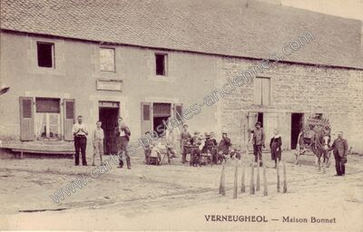 Carte postale ancienne Maison Bonnet — Verneugheol (Puy-de-Dôme)