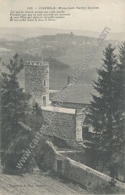 Carte postale ancienne Monument Hector Granet — Viverols (Puy-de-Dôme)