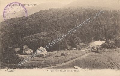 Carte postale ancienne Col de Ceyssat — Ceyssat (Puy-de-Dôme)