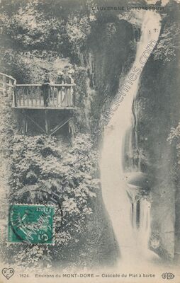 Carte postale ancienne Cascade du Plat a Barbe — Mont-Dore (Puy-de-Dôme)