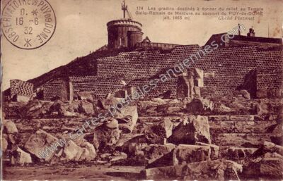 Carte postale ancienne Temple de Mercure — Orcines (Puy-de-Dôme)