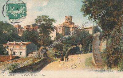 Carte postale ancienne La Vieille Église — Royat (Puy-de-Dôme)