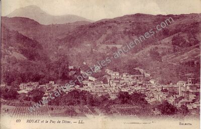 Carte postale ancienne Royat et le Puy de Dôme — Royat (Puy-de-Dôme)