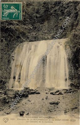 Carte postale ancienne Cascade de la Verniere — La Bourboule (Puy-de-Dôme)