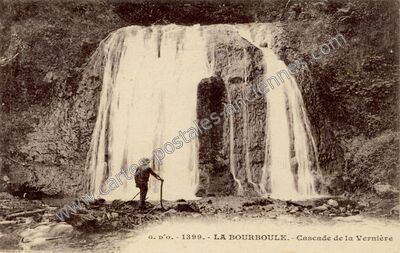 Carte postale ancienne Cascade de la Verniere — La Bourboule (Puy-de-Dôme)