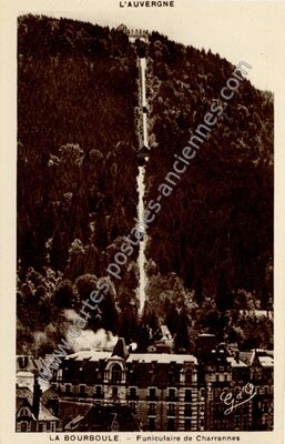 Carte postale ancienne Funiculaire de Charrannes — La Bourboule (Puy-de-Dôme)