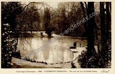 Carte postale ancienne Un coin du Lac du Jardin Lecoq — Clermont-Ferrand (Puy-de-Dôme)