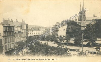 Carte postale ancienne Square d'Assas — Clermont-Ferrand (Puy-de-Dôme)