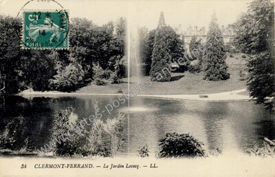 Carte postale ancienne Le Jardin Lecocq — Clermont-Ferrand (Puy-de-Dôme)