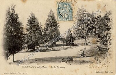 Carte postale ancienne Le Jardin Lecoq — Clermont-Ferrand (Puy-de-Dôme)